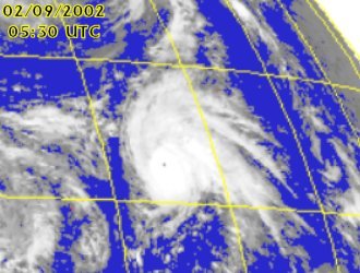 Satellite picture of Typhoon Ele