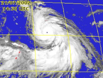 Satellite picture of Typhoon Fengshen