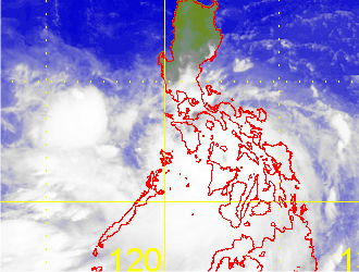 Satellite picture of Typhoon Fengshen