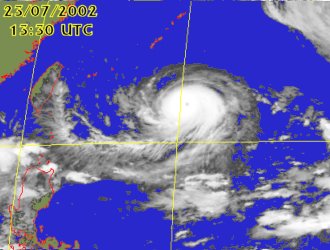 Satellite picture of Typhoon Fung-wong