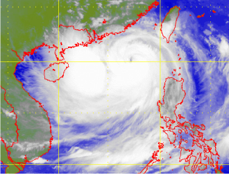 Satellite picture of Typhoon Hagupit