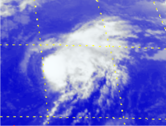 Satellite picture of Tropical Storm Haishen
