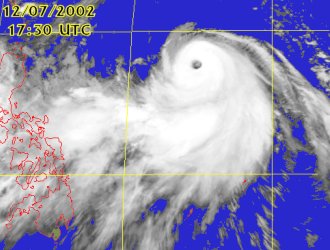 Satellite picture of Typhoon Halong