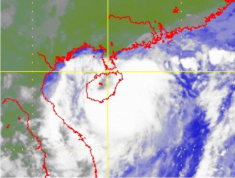 Satellite picture of Typhoon Higos