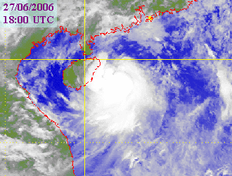 Satellite picture of Tropical Storm Jelawat