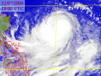 Satellite picture of Typhoon Kaemi