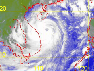 Satellite picture of Typhoon Ketsana