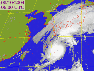 Satellite picture of Typhoon Ma-On