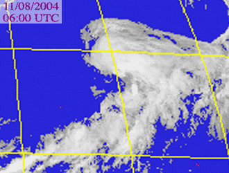 Satellite picture of Tropical Storm Malakas