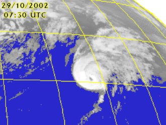 Satellite picture of Severe Tropical Storm Maysak