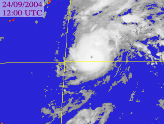 Satellite picture of Typhoon Meari
