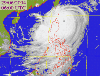 Satellite picture of Typhoon Mindulle