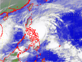 Satellite picture of Typhoon Mitag