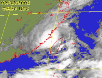 Satellite picture of Tropical Storm Nakri