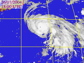 Satellite picture of Typhoon Namtheun