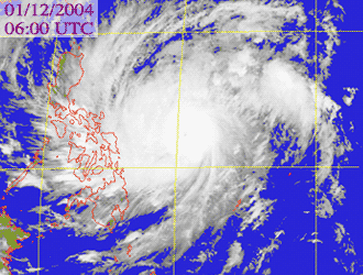 Satellite picture of Typhoon Nanmadol