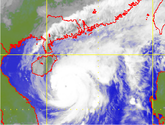 Satellite picture of Typhoon Kongrey