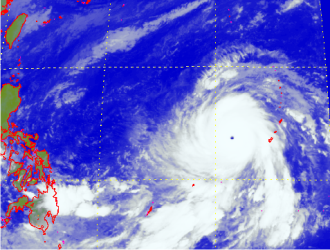 Satellite picture of Super Typhoon Nida