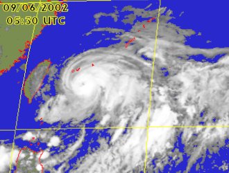 Satellite picture of Typhoon Noguri