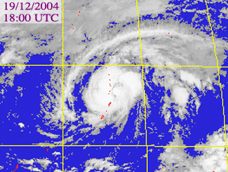Satellite picture of Tropical Storm Noru