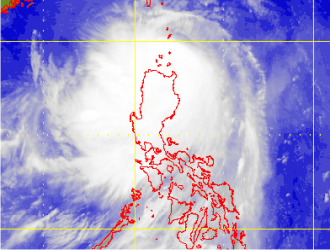 Satellite picture of Typhoon Nuri