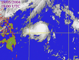 Satellite picture of Tropical Storm Omais