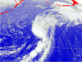 Satellite picture of Tropical Storm Phanfone