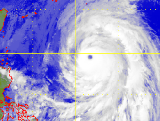 Satellite picture of Typhoon Rammasun