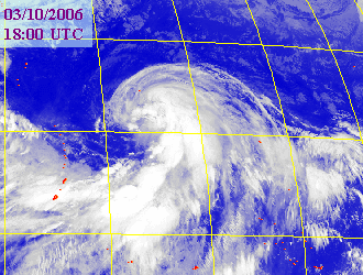 Satellite picture of Tropical Storm Rumbia