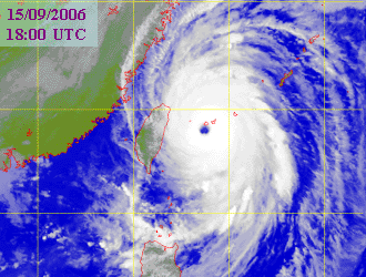 Satellite picture of Typhoon Shanshan