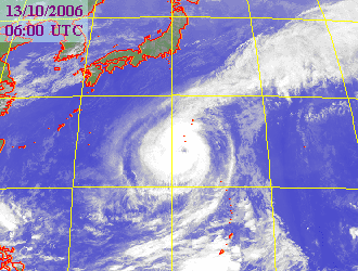 Satellite picture of Typhoon Soulik