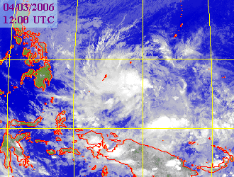 Satellite picture of Tropical Depression