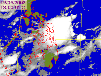 Satellite picture of Tropical Depression