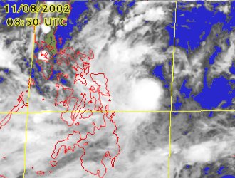 Satellite picture of Tropical Depression