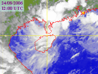 Satellite picture of Tropical Depression
