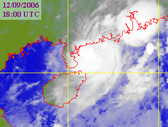 Satellite picture of Tropical Depression