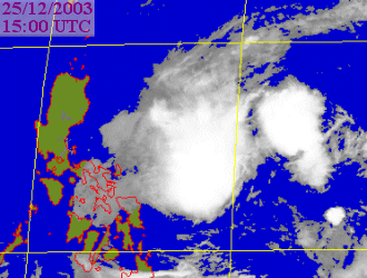 Satellite picture of Tropical Depression
