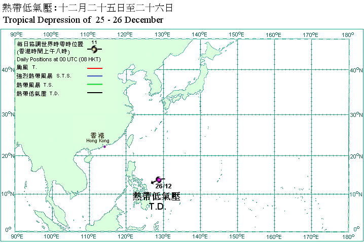 Track of Tropical Depression
