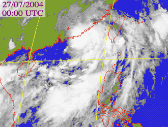 Satellite picture of Tropical Depression