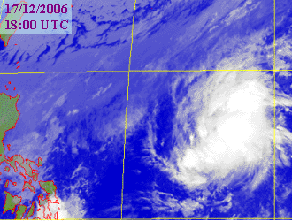 Satellite picture of Tropical Storm Trami