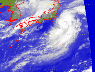 Satellite picture of Severe Tropical Storm Vongfong