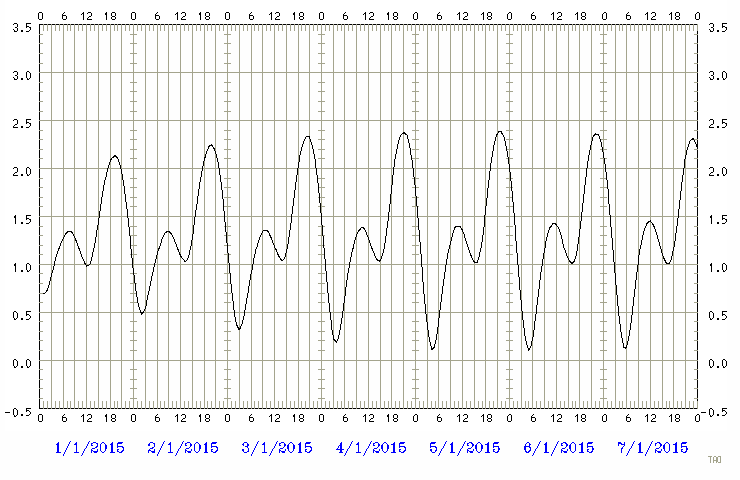 Predicted tide chart