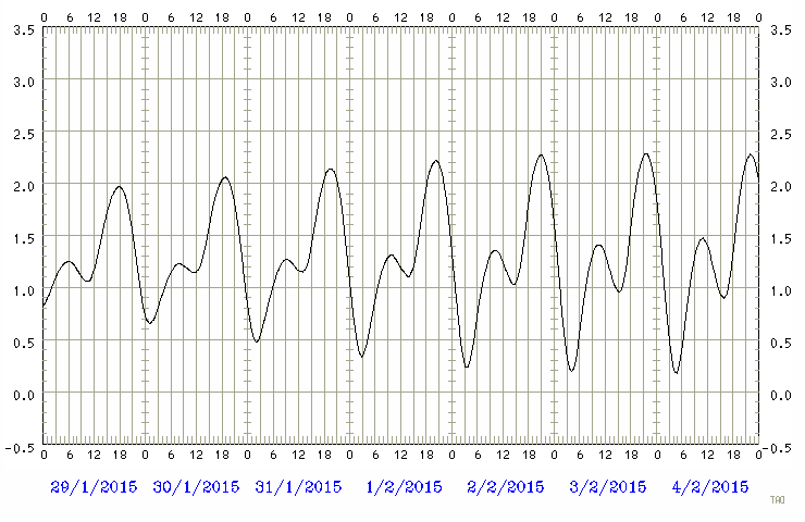 Predicted tide chart
