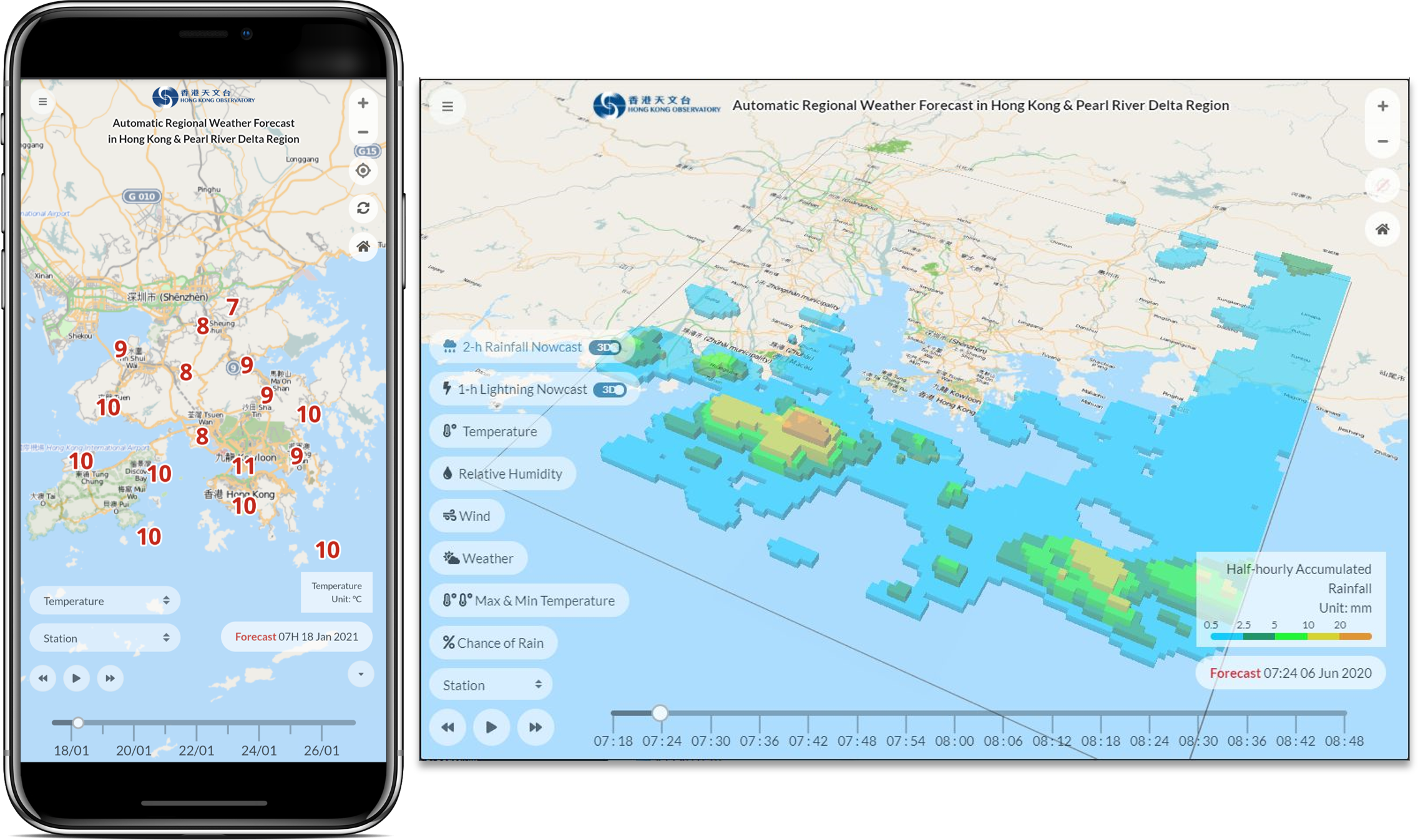 A new version of the Automatic Regional Weather Forecast service｜Hong Kong Observatory(HKO)｜What