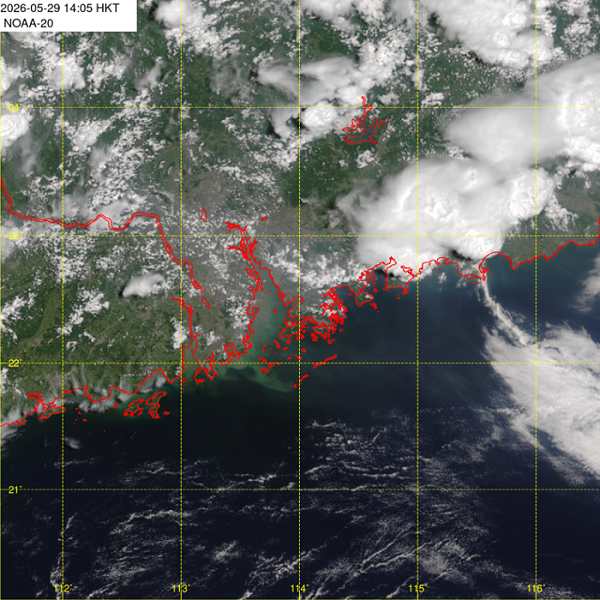 圖二 基於美國國家海洋及大氣管理局聯合極軌衛星系統數據的真彩圖像