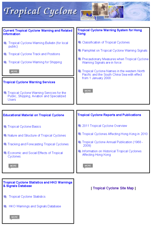 Redesigned Tropical Cyclone Webpages on the Hong Kong Observatory Website