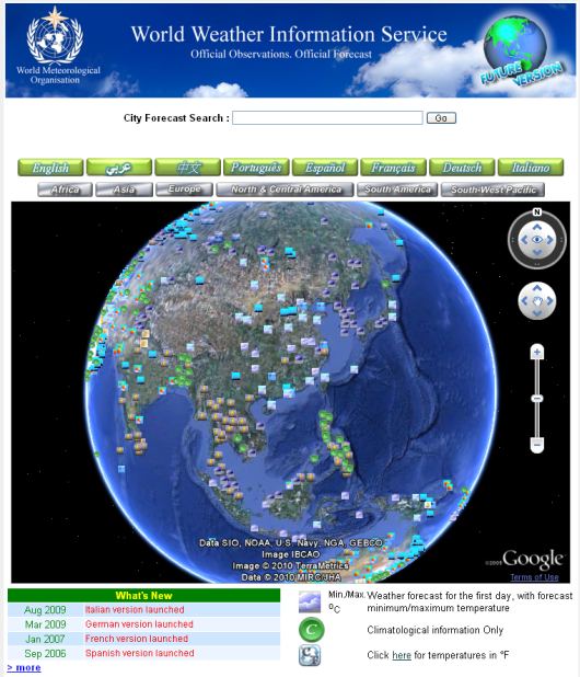Future version of the World Weather Information Service developed by HKO on behalf of WMO