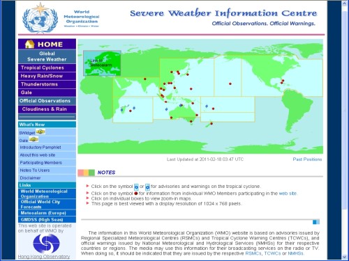 The 'Severe Weather Information Centre' website