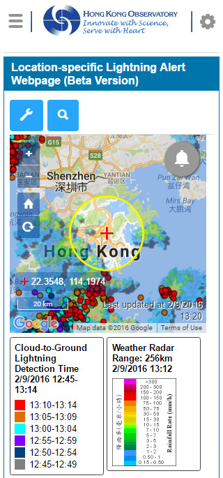 Location-specific Lightning Alert 
