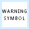 Warning symbol with red flashing rectangle